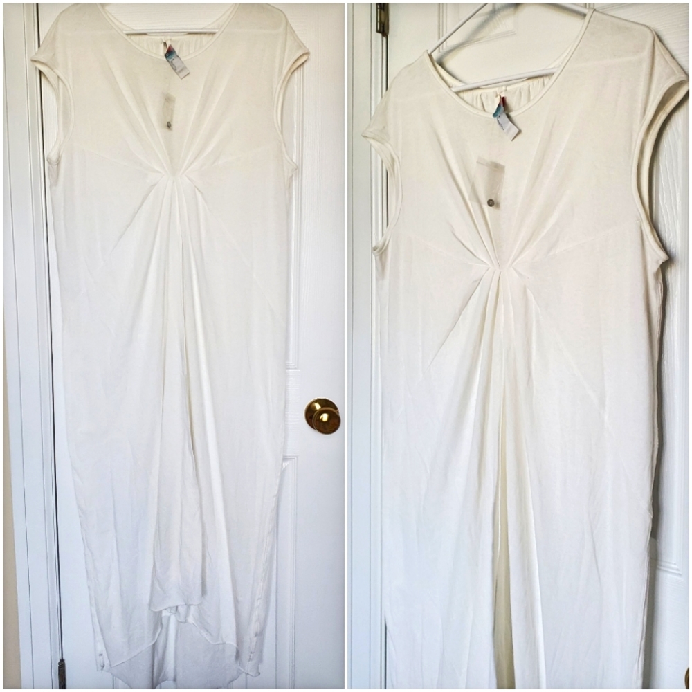 Free People Maxi White Beach Swim Cover Up